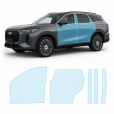 Антигравийная защитная бронепленка по лекалам для Chery Tiggo 9 (PHEV) I 2023- зоны дверей и стойки окон