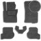 Ворсовые коврики для Volkswagen Golf V 2003-2010 с подпятником Серые 5 шт (Carrera)