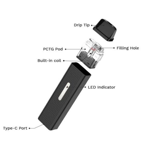 Багаторазова Pod-система Vaporesso Xros Mini 1000mAh 2 мл Cherry Red Вишнево-Червоний