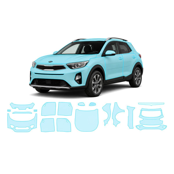 Антигравийная защитная бронепленка по лекалам для Kia Stonic YB 2017- полный кузов