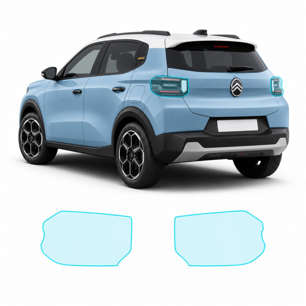 Антигравийная защитная бронепленка по лекалам для Citroen C3 III 2024- задние фонари стопы