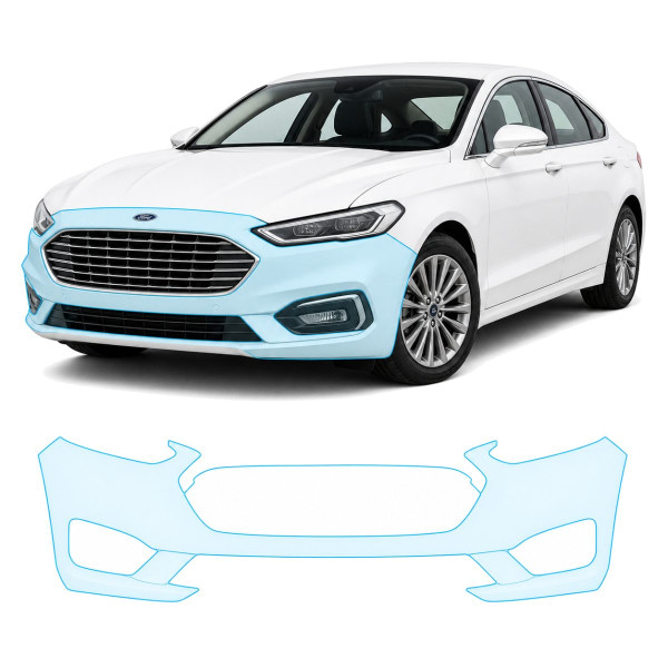 Антигравийная защитная бронепленка по лекалам для Ford Mondeo V facelift 2019-2022 - передний бампер