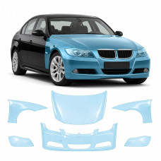 Антигравійна захисна бронеплівка за лекалами для BMW 3 Series E90 2005-2011 - передня частина авто (капот бампер фари крила)