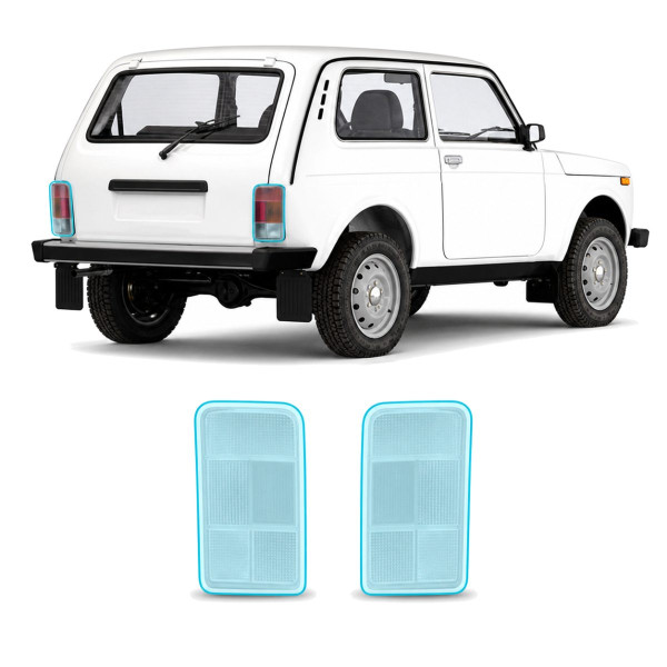 Антигравійна захисна бронеплівка за лекалами для LADA Niva 2121 1977-2020 - задні ліхтарі стопи