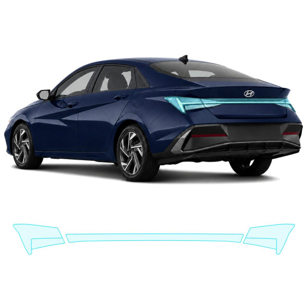 Антигравійна захисна бронеплівка за лекалами для Hyundai Elantra CN7 facelift 2024- задні ліхтарі стопи