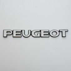 Эмблема надпись Peugeot 280 x 33 мм старая скотч