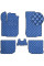Коврики в салон Экокожа для Volkswagen Golf IV 1997-2003 Черные-Синий 5 шт (Rombus)