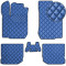 Коврики в салон Экокожа для Volkswagen Golf IV 1997-2003 Черные-Синий 5 шт (Rombus)