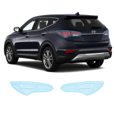 Антигравийная защитная бронепленка по лекалам для Hyundai Santa Fe DM facelift 2016-2018 - задние фонари стопы