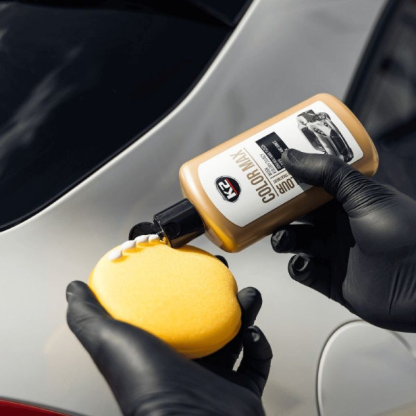 Поліроль для кузова крем K2 Color Max 250ml приховує подряпини та підсилює колір Білий (K020Wite)