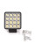 Додаткова LED фара БЕЛАВТО 48W 108x108x58 mm (3W*16) 10-30V Далеке світло 1 шт (1803S)