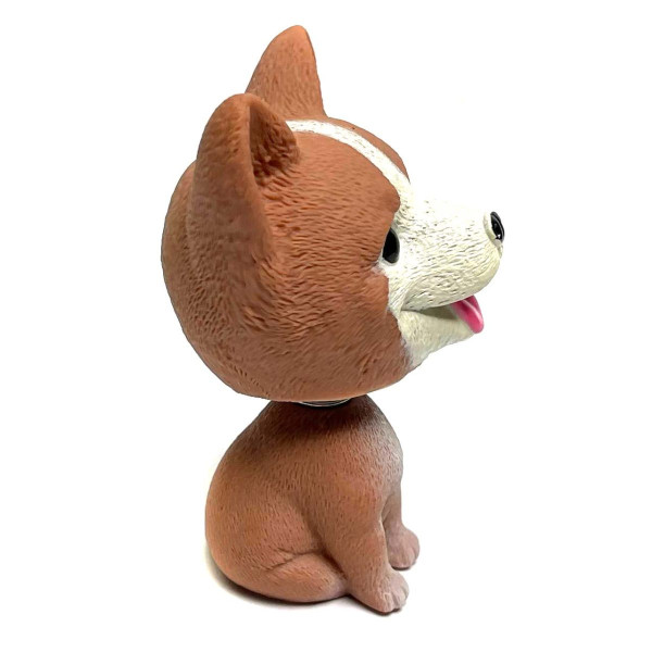 Игрушка Собака Щенок в авто на пружине (Корги)