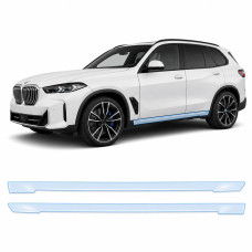 Антигравийная защитная бронепленка по лекалам для BMW X5 G05 facelift 2023- нижняя зона кузова пороги