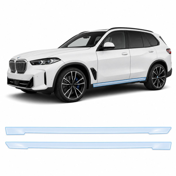 Антигравійна захисна бронеплівка за лекалами для BMW X5 G05 facelift 2023- нижня зона кузова та пороги