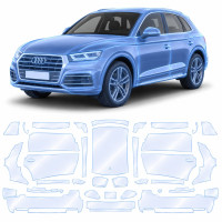 Антигравийная защитная бронепленка по лекалам для Audi Q5 FY 2017-2020 - полный кузов