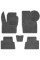 Ворсовые коврики для Ford Kuga 2008-2012 с подпятником Серые 5 шт (Carrera)