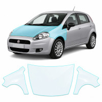 Антигравийная защитная бронепленка по лекалам для Fiat Punto (Grande Punto/Punto Evo) III 2005-2018 - капот и передние крылья