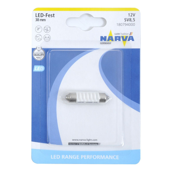 Светодиод 12V 38mm T11 1SMD белый 1шт