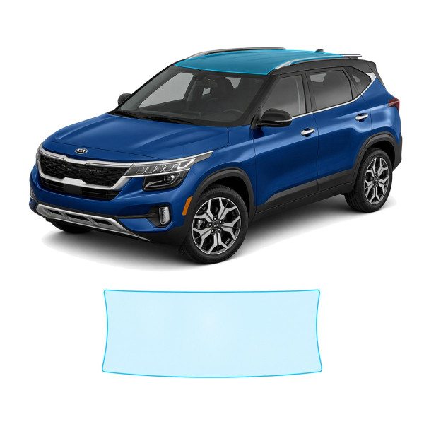 Антигравийная защитная бронепленка по лекалам для Kia Seltos SP2 2019-2022 - зона крыши