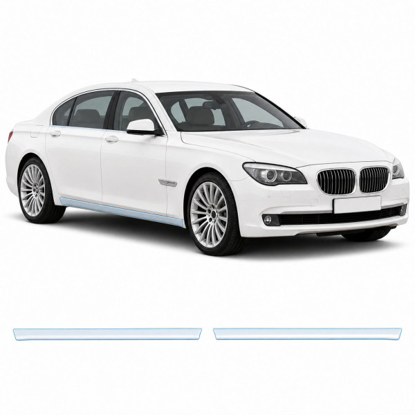 Антигравійна захисна бронеплівка за лекалами для BMW 7 Series F01/F02 2008-2015 - нижня зона кузова та пороги