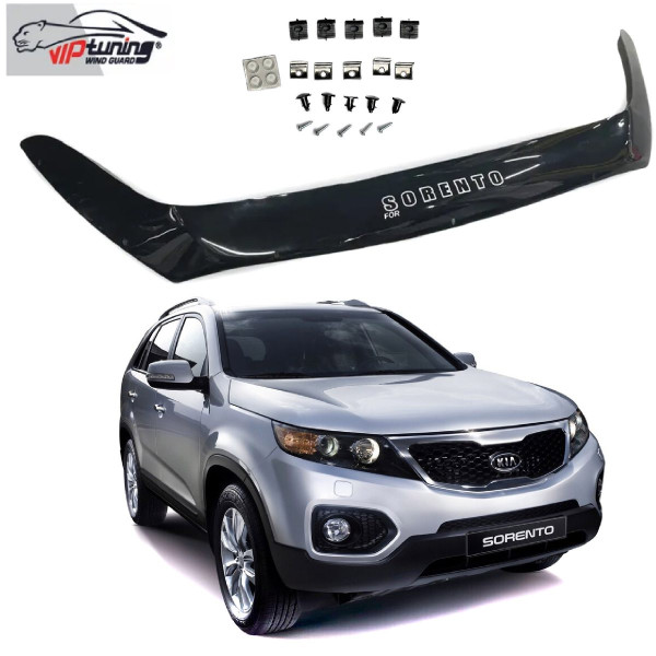 Дефлектор капоту мухобійка для Kia Sorento 2009-2012 (Vip Tuning) KA16