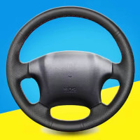 Чехол Оплетка Руля для Hyundai Tucson 2006-2014 Кожа (Модельная Выкройка) №28