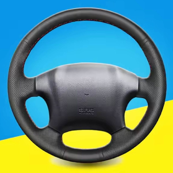 Чехол Оплетка Руля для Hyundai Tucson 2006-2014 Кожа (Модельная Выкройка) №28