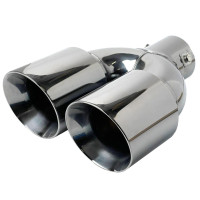 Насадка на глушитель Elegant Двойная Круглая Ø 63 х 2-89 x 245 мм Хром (EL 106 048)