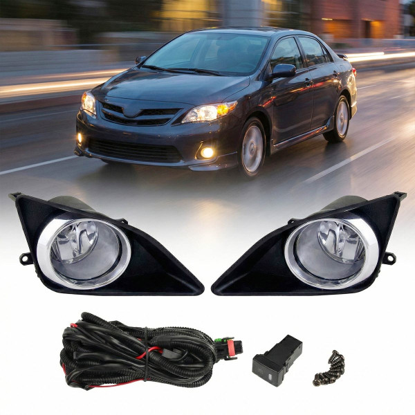 Протитуманні фари для Toyota Corolla 2007-2013 H11-12V 55W з проводкою Комплект (TY-277E2)