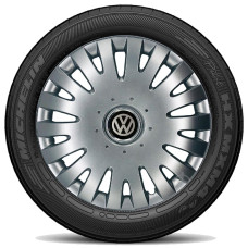 Ковпак колеса з емблемою Volkswagen SKS403 R16 сірий з логотипом на вибір 4 шт