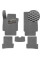 Коврики в салон EVA для EVA для Renault Clio III 2005-2012 с подпятником Серые 5 шт