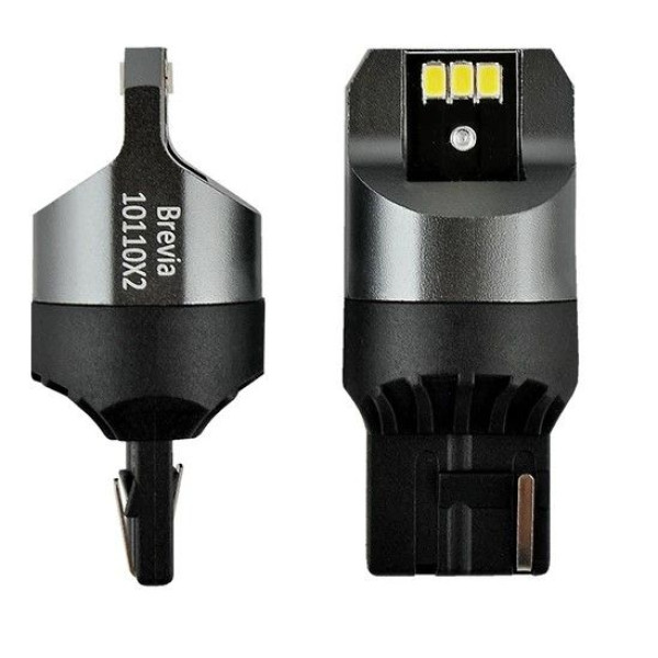 LED автолампа Brevia Power 12/24V T20 W21W 6x3020SMD 330Lm 6000K CANbus W3x16d 2 шт (10110X2)