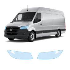 Антигравійна захисна бронеплівка за лекалами для Mercedes-Benz Sprinter W907 2018- оптика (фари та ПТФ)