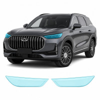 Антигравийная защитная бронепленка по лекалам для Chery Tiggo 9 (PHEV) I 2023- оптика (фары и ПТФ)
