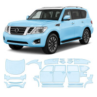 Антигравийная защитная бронепленка по лекалам для Nissan Patrol Y62 facelift 2 2014-2019 - полный кузов