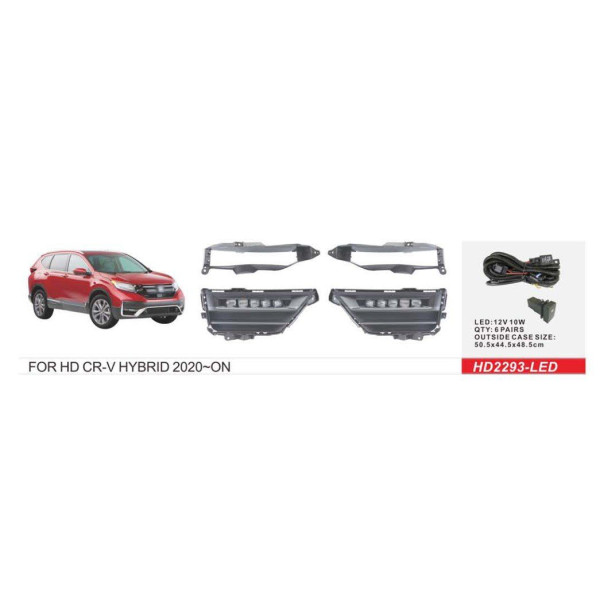 LED Противотуманные фары для Honda CR-V 2019- с проводкой Комплект (HD-2293-LED)