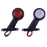 Габаритні вогні LED для вантажівок Рожки 12/24V STAR 12 Діодів Косий 8 см 2 шт