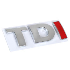 Емблема напис TDI червоний скотч 77 x 26 мм (Golf)