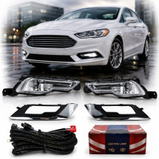 LED Протитуманні фари для Ford Fusion 2017 9W з проводкою Комплект (FD-915-LED)