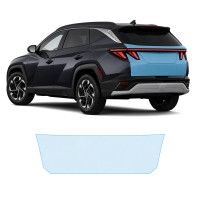 Антигравийная защитная бронепленка по лекалам для Hyundai Tucson NX4 facelift 2024- зона крышки багажника
