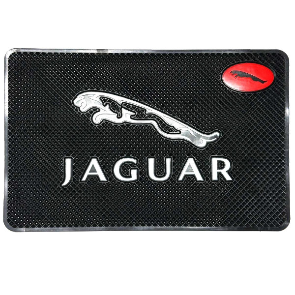 Антискользящий коврик торпеды с логотипом Jaguar 200x130 мм