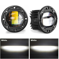 Bi-LED Фара дополнительная Круглая 75x50 мм S-28 20W 10-80V W/W 4 360 1 шт (Белый Свет)