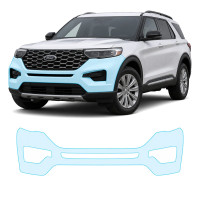 Антигравійна захисна бронеплівка за лекалами для Ford Explorer (US) VI 2020-2023 - передній бампер