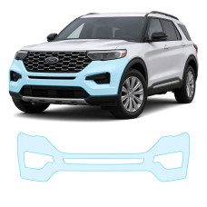 Антигравийная защитная бронепленка по лекалам для Ford Explorer (US) VI 2020-2023 - передний бампер