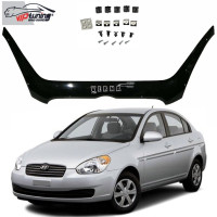 Дефлектор капота мухобойка для Hyundai Accent Verna 2006-2009 Евро Крепление (Vip Tuning) HYD14
