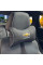 Подушка на подголовник с логотипом Chevrolet Экокожа 3D Цветной лого Черная-Серый кант 1 шт