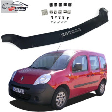 Дефлектор капота мухобойка Renault Kangoo 2008-2013 Евро Крепление (Vip Tuning) RL17