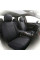 Автомобильные чехлы B LUXE MAX Велюр под Алькантару (5 Подголовников) Черный Ромб-Серая нить