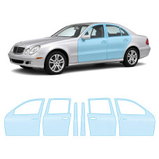 Антигравийная защитная бронепленка по лекалам для Mercedes-Benz E-Class W211 2002-2006 - зоны дверей и стойки окон