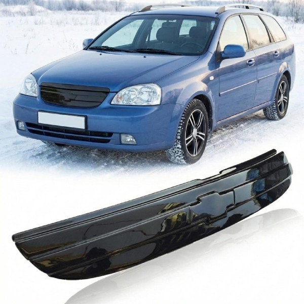 Зимняя Накладка на решетку радиатора Chevrolet Lacetti Седан Универсал 2002-2014 Глянец FLY